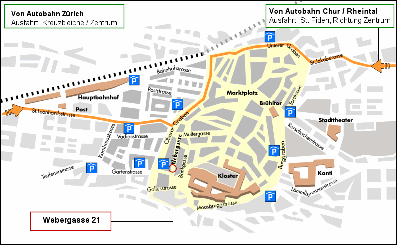 Anfahrtsplan zu Oberer Graben 15/Neugasse 48